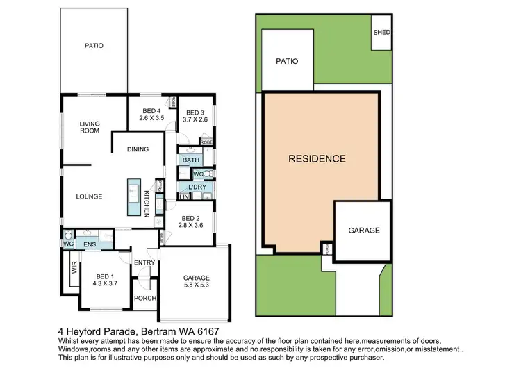 Floorplan of Homely house listing, 4 Heyford Parade, Bertram WA 6167