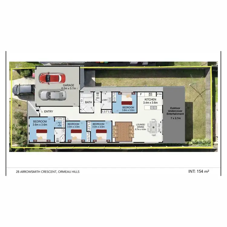 Floorplan of Homely house listing, 28 Arrowsmith Crescent, Ormeau Hills QLD 4208