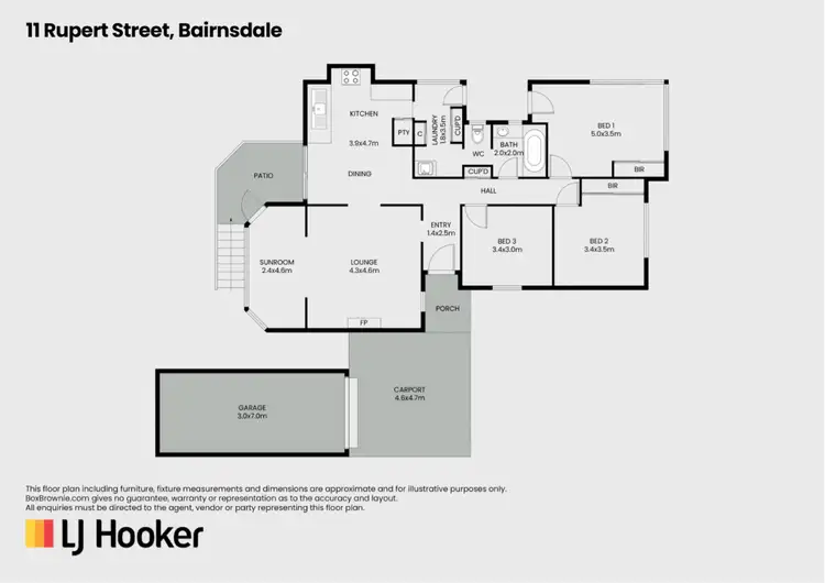 Floorplan of Homely house listing, 11 Rupert Street, Bairnsdale VIC 3875