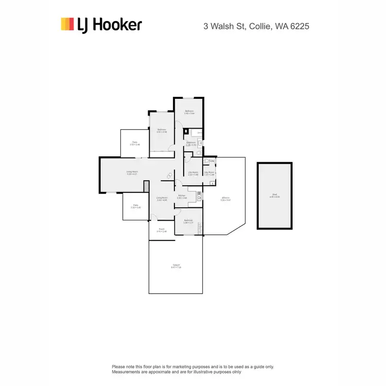 Floorplan of Homely house listing, 3 Walsh Street, Collie WA 6225