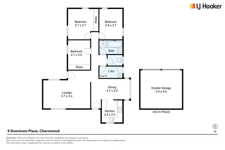 Floorplan of Homely house listing, 9 Donnison Place, Charnwood ACT 2615