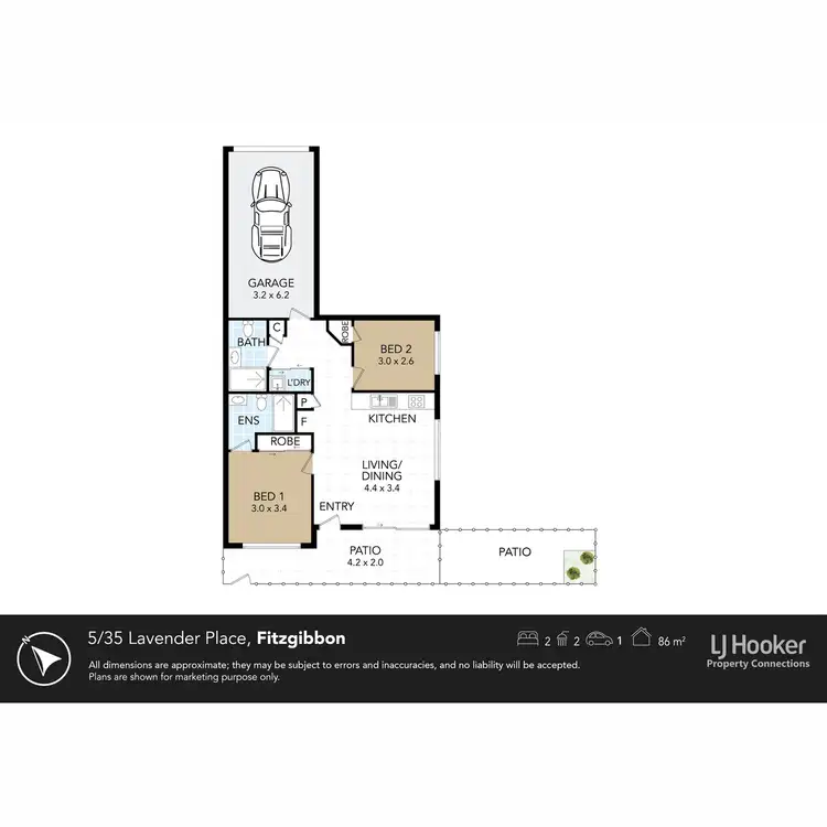 Floorplan of Homely unit listing, 5/35 Lavender Place, Fitzgibbon QLD 4018
