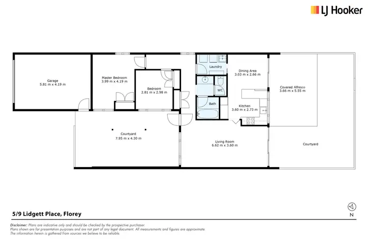 Floorplan of Homely townhouse listing, 5/9 Lidgett Place, Florey ACT 2615