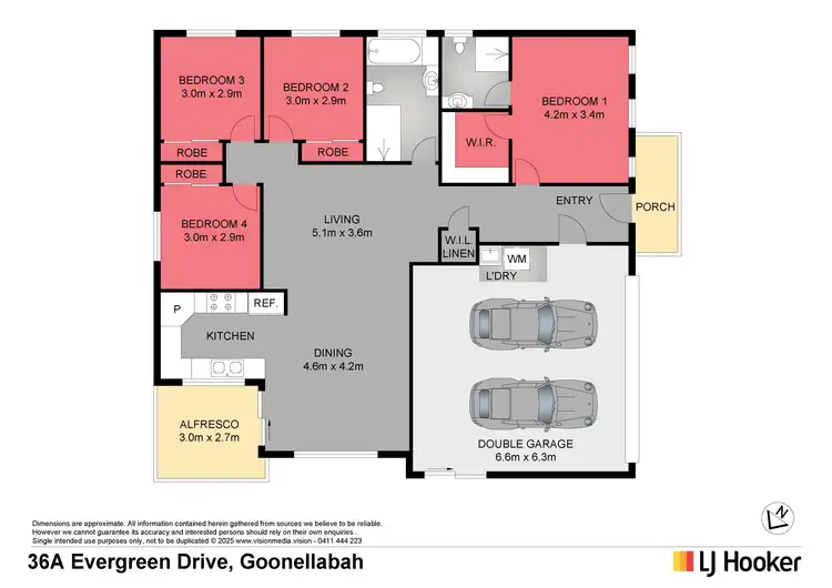 Floorplan of Homely semi-detached listing, 36a Evergreen Drive, Goonellabah NSW 2480