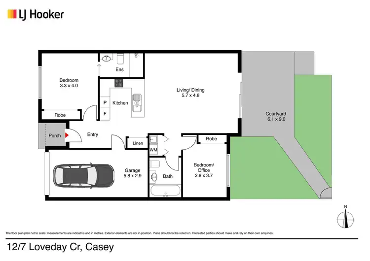 Floorplan of Homely townhouse listing, 12/7 Loveday Crescent, Casey ACT 2913
