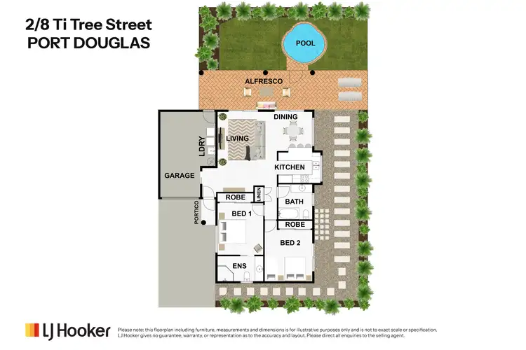 Floorplan of Homely unit listing, 2/8 Ti Tree Street, Port Douglas QLD 4877