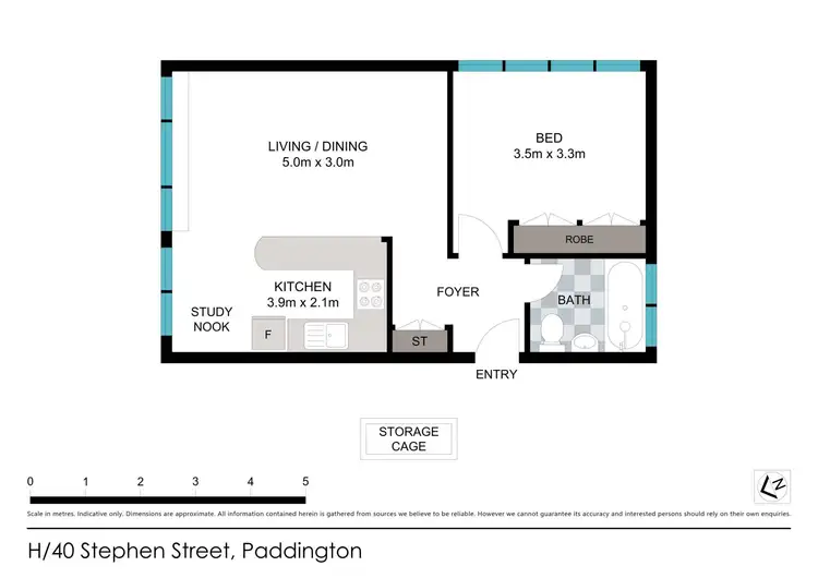 Floorplan of Homely apartment listing, H/40 Stephen Street, Paddington NSW 2021