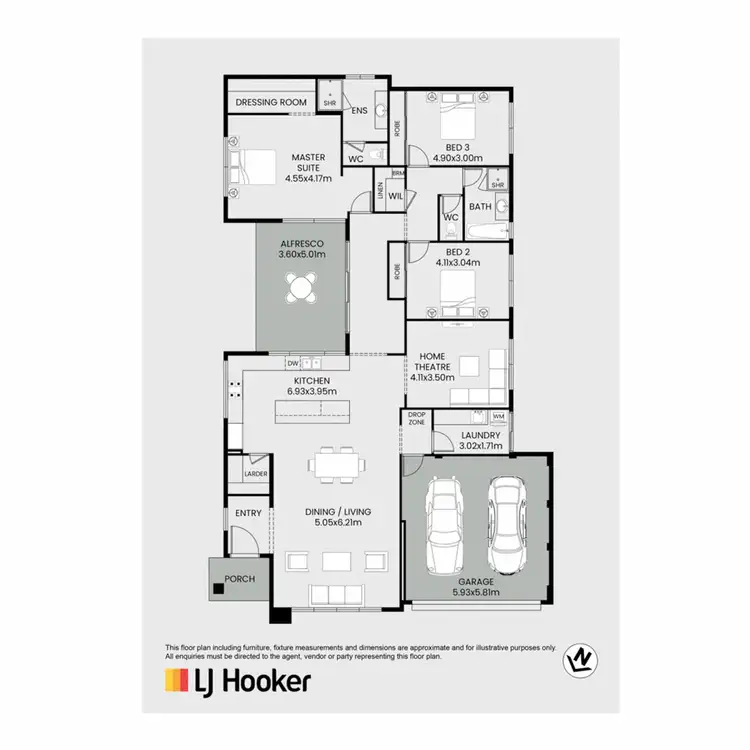 Floorplan of Homely house listing, 64 Ballyneal Loop, Dunsborough WA 6281