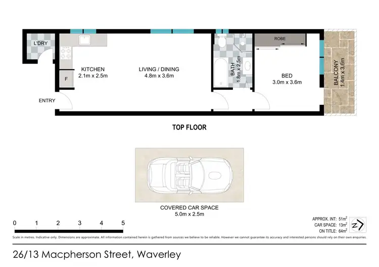 Floorplan of Homely apartment listing, 26/13 MacPherson Street, Waverley NSW 2024