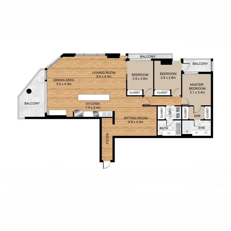 Floorplan of Homely apartment listing, 101/3 London Circuit, Canberra ACT 2601