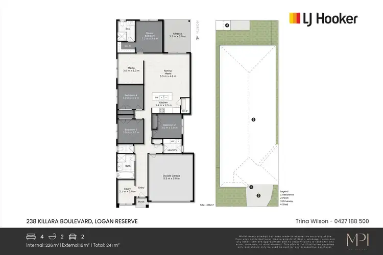 Floorplan of Homely house listing, 238 Killara Boulevard, Logan Reserve QLD 4133