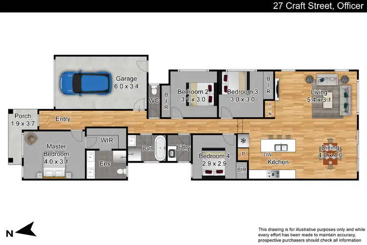 Floorplan of Homely house listing, 27 Craft Street, Officer VIC 3809