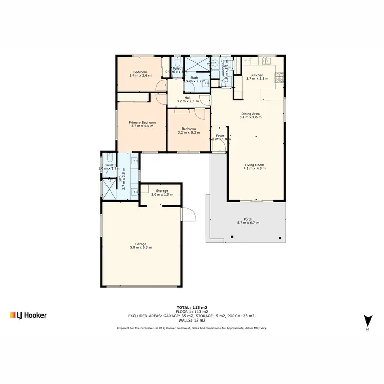 Floorplan of Homely unit listing, 1/72 Reynolds Street, West Busselton WA 6280