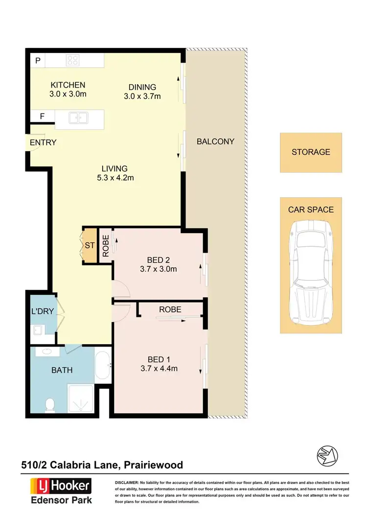 Floorplan of Homely unit listing, 510/2 Calabria Lane, Prairiewood NSW 2176
