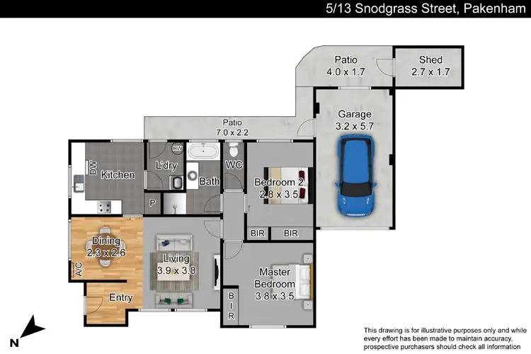 Floorplan of Homely unit listing, 5/13 Snodgrass Street, Pakenham VIC 3810