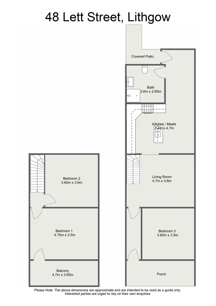 Floorplan of Homely terrace listing, 48 Lett Street, Lithgow NSW 2790