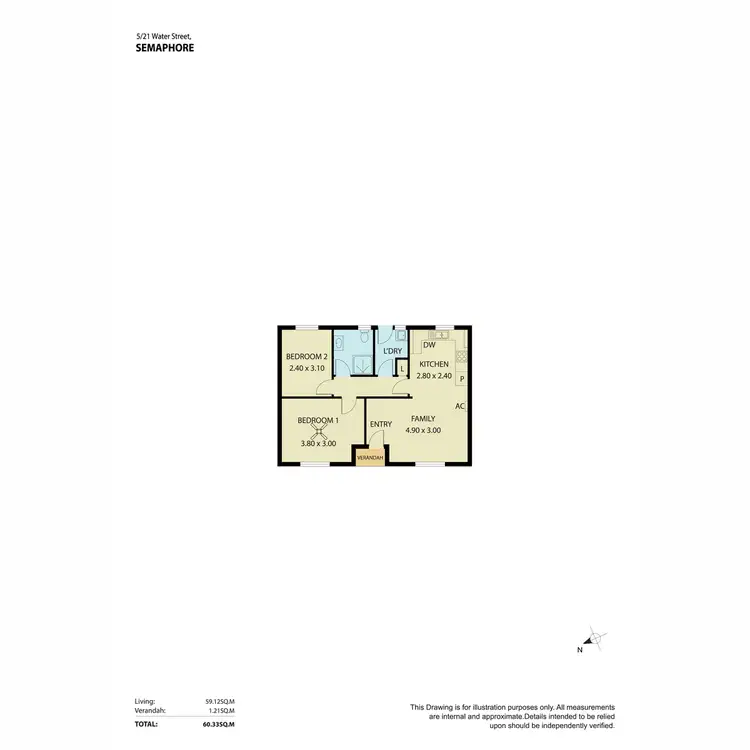 Floorplan of Homely unit listing, 5/21 Water Street, Semaphore SA 5019