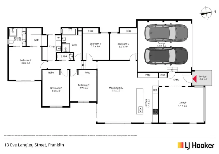 Floorplan of Homely house listing, 13 Eve Langley Street, Franklin ACT 2913