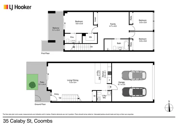 Floorplan of Homely townhouse listing, 35 Calaby Street, Coombs ACT 2611