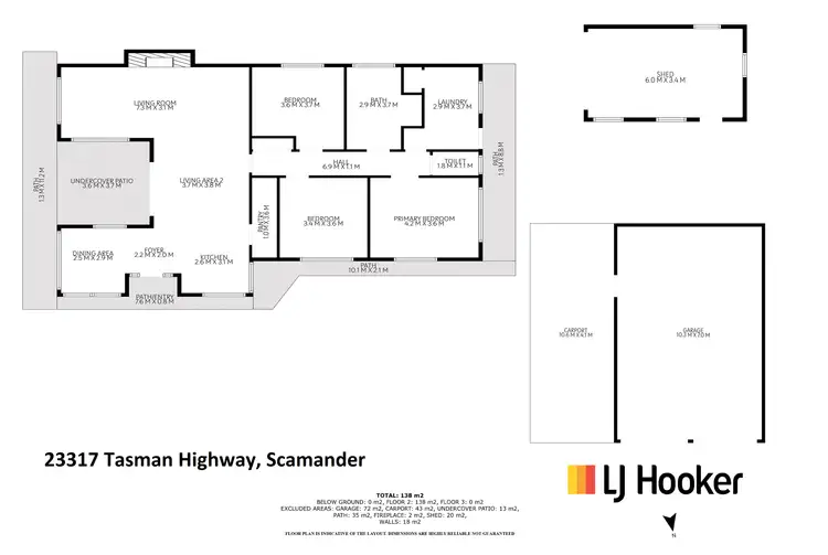 Floorplan of Homely house listing, 23317 Tasman Highway, Scamander TAS 7215