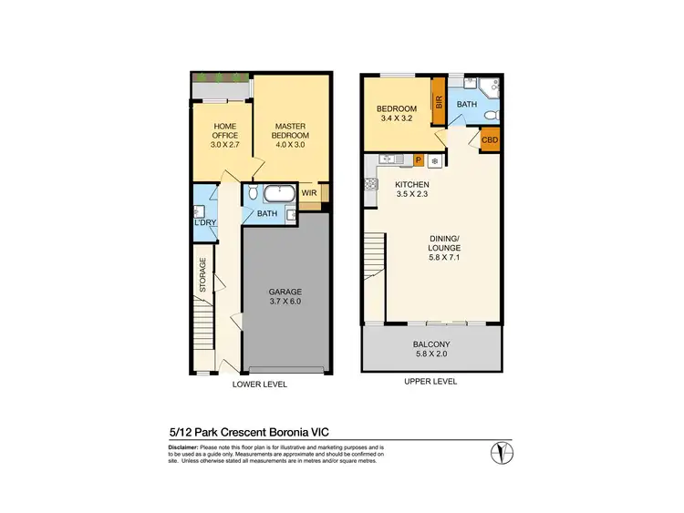 Floorplan of Homely townhouse listing, 5/12 Park Crescent, Boronia VIC 3155