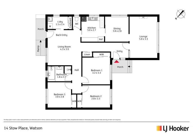 Floorplan of Homely house listing, 14 Stow Place, Watson ACT 2602