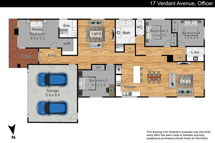 Floorplan of Homely house listing, 17 Verdant Avenue, Officer VIC 3809