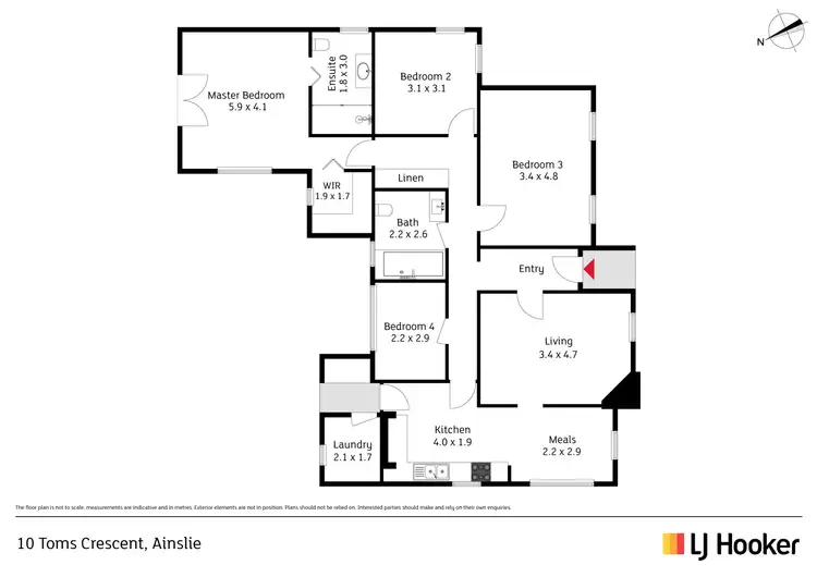 Floorplan of Homely house listing, 10 Toms Crescent, Ainslie ACT 2602