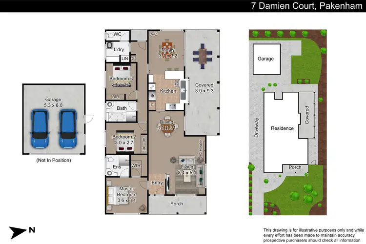 Floorplan of Homely house listing, 7 Damien Court, Pakenham VIC 3810
