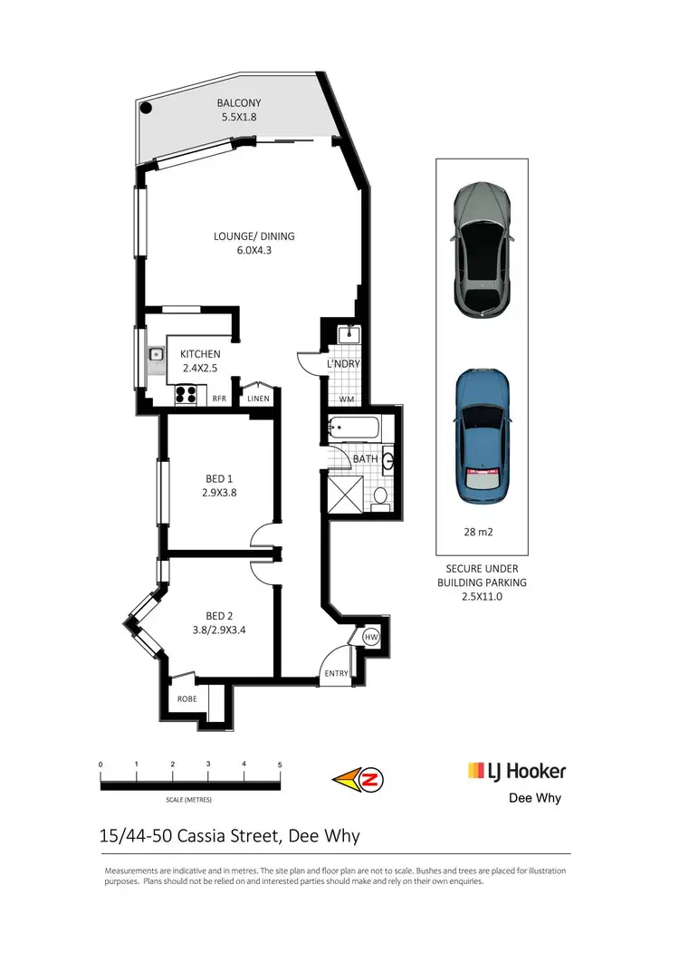 Floorplan of Homely apartment listing, 15/44-50 Cassia Street, Dee Why NSW 2099