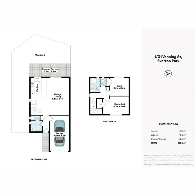 Floorplan of Homely townhouse listing, 1/21 Barrymore Street, Everton Park QLD 4053