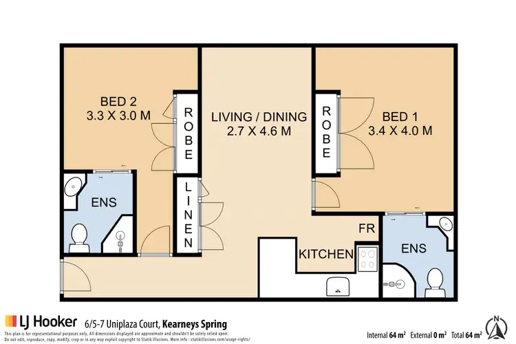 Floorplan of Homely unit listing, 6/5-7 Uniplaza Court, Kearneys Spring QLD 4350
