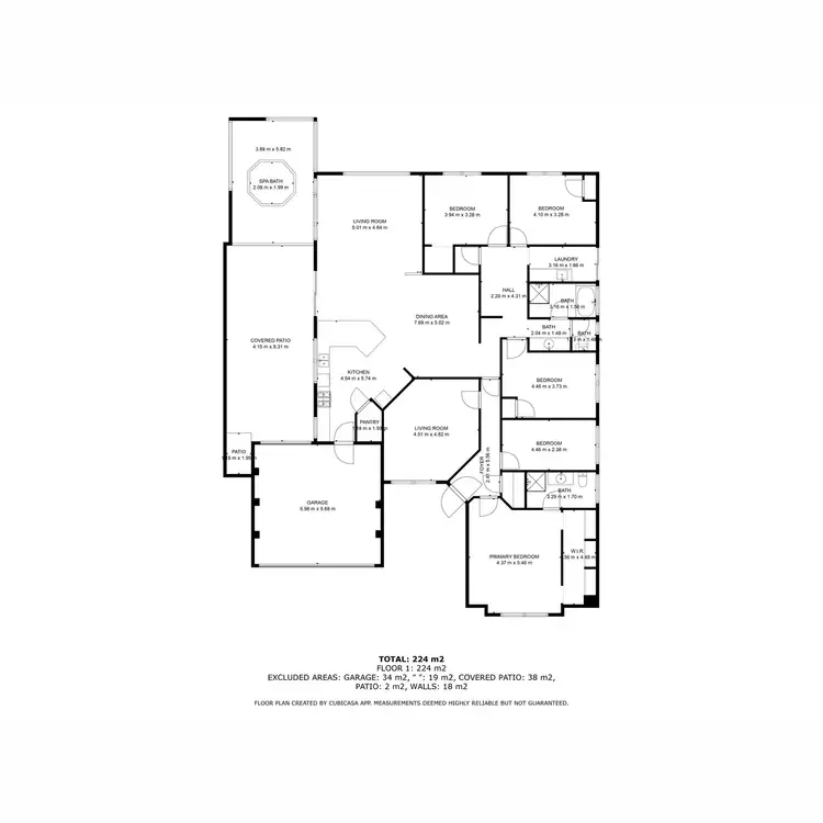 Floorplan of Homely house listing, 19 Tammin Court, Dawesville WA 6211