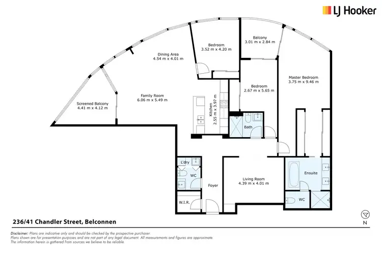 Floorplan of Homely apartment listing, 236/41 Chandler Street, Belconnen ACT 2617