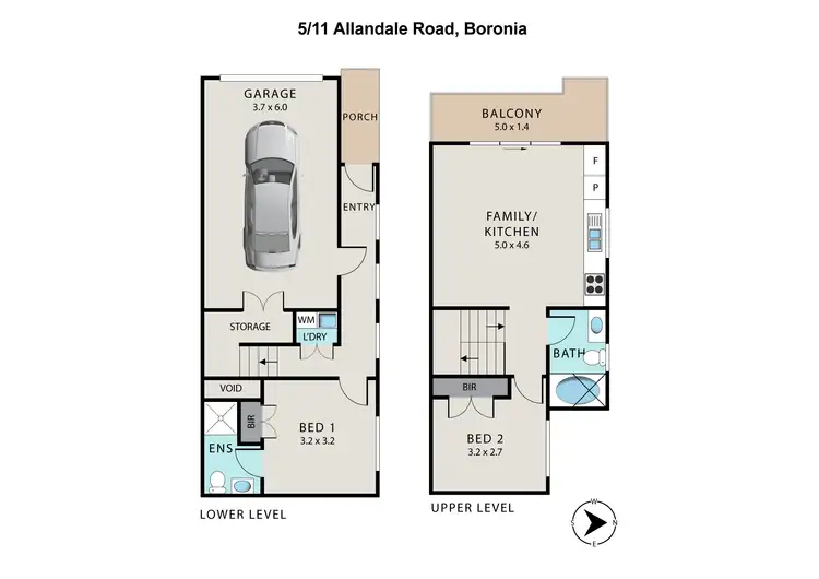 Floorplan of Homely townhouse listing, 5/11 Allandale Road, Boronia VIC 3155