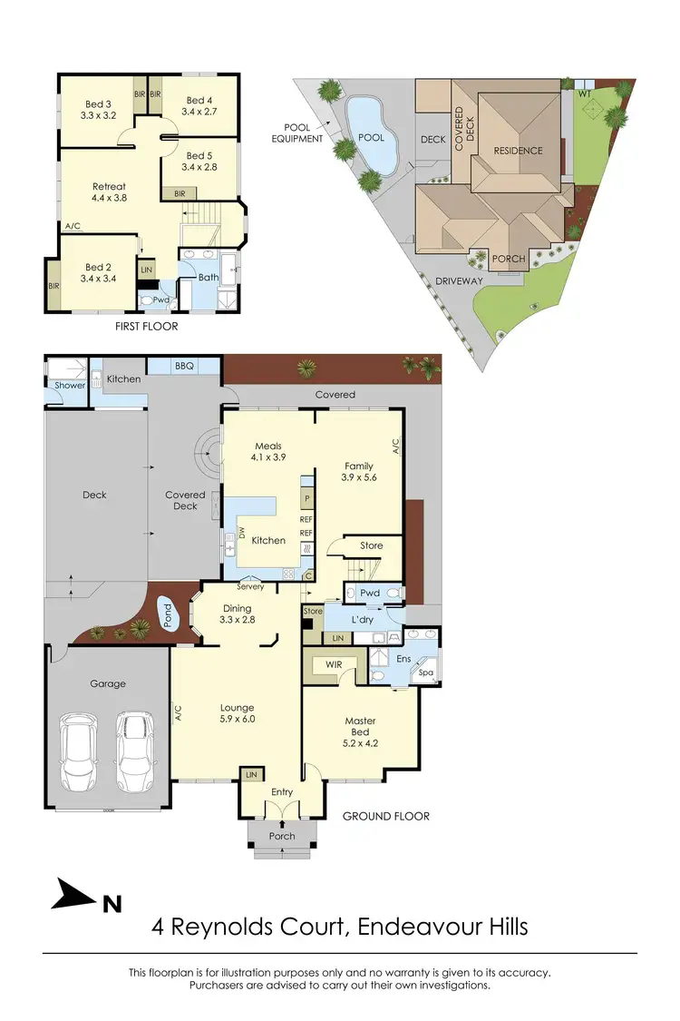 Floorplan of Homely house listing, 4 Reynolds Court, Endeavour Hills VIC 3802
