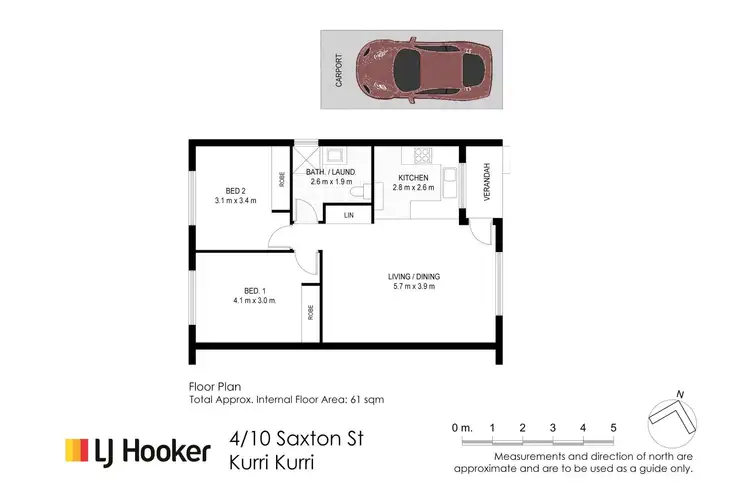 Floorplan of Homely unit listing, 4/10 Saxton Street, Kurri Kurri NSW 2327