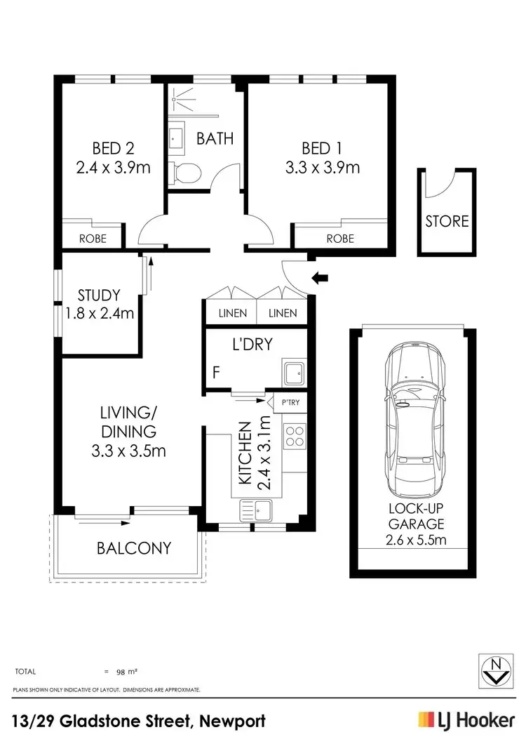 Floorplan of Homely apartment listing, 13/29 Gladstone Street, Newport NSW 2106