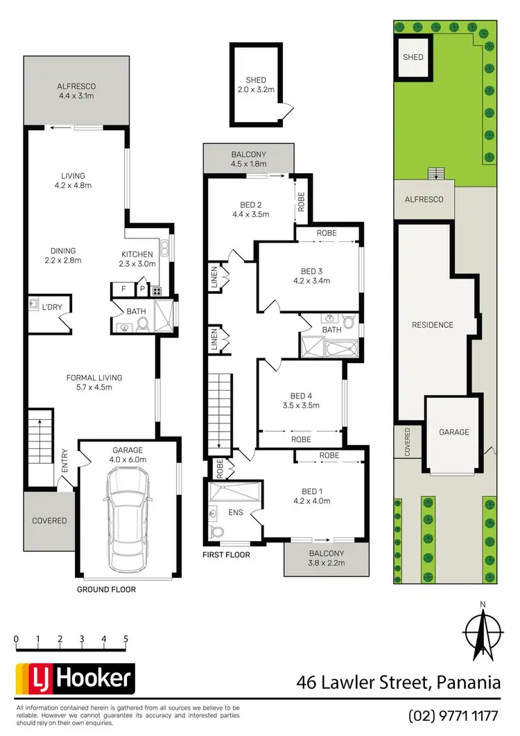 Floorplan of Homely semi-detached listing, 46 Lawler Street, Panania NSW 2213