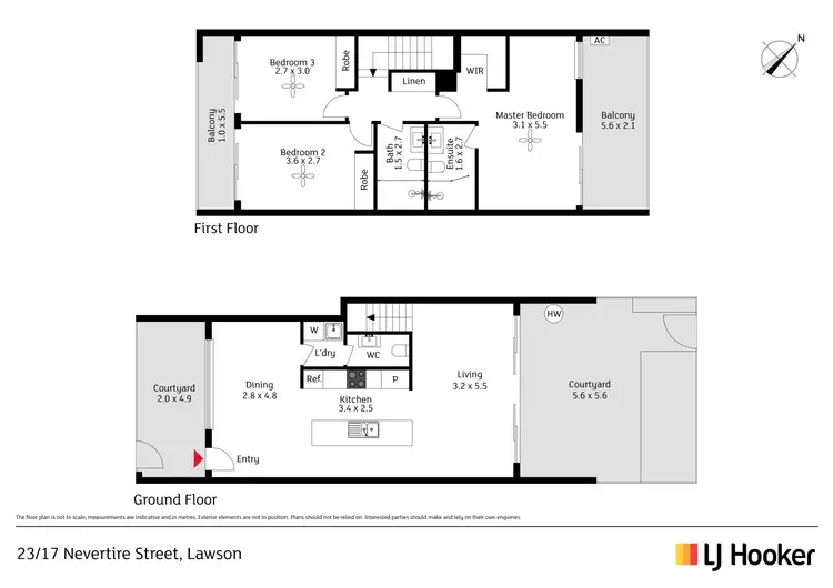 Floorplan of Homely townhouse listing, 23/17 Nevertire Street, Lawson ACT 2617