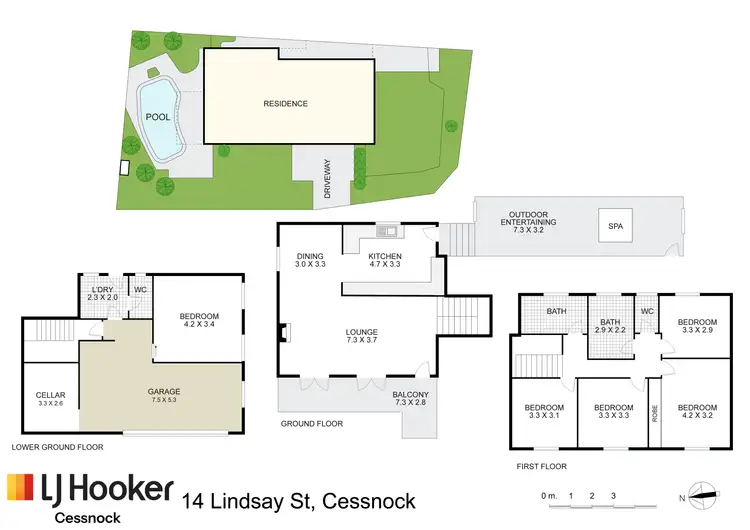Floorplan of Homely house listing, 14 Lindsay Street, Cessnock NSW 2325
