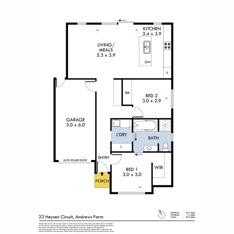 Floorplan of Homely house listing, 23 Heysen Circuit, Andrews Farm SA 5114