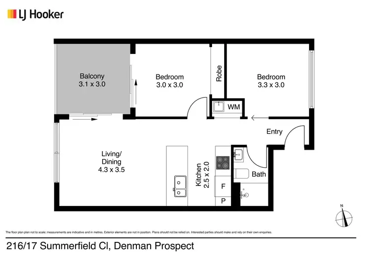 Floorplan of Homely apartment listing, 216/17 Summerfield Close, Denman Prospect ACT 2611