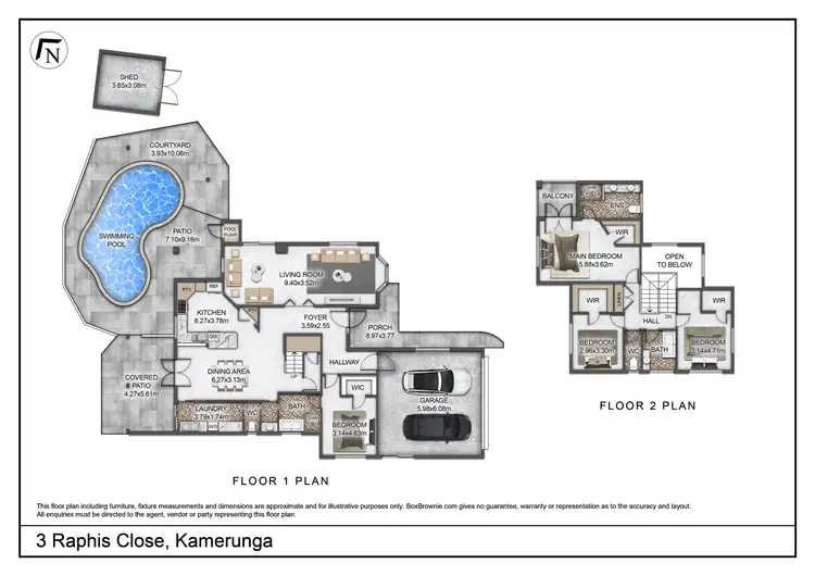 Floorplan of Homely house listing, 3 Raphis Close, Kamerunga QLD 4870
