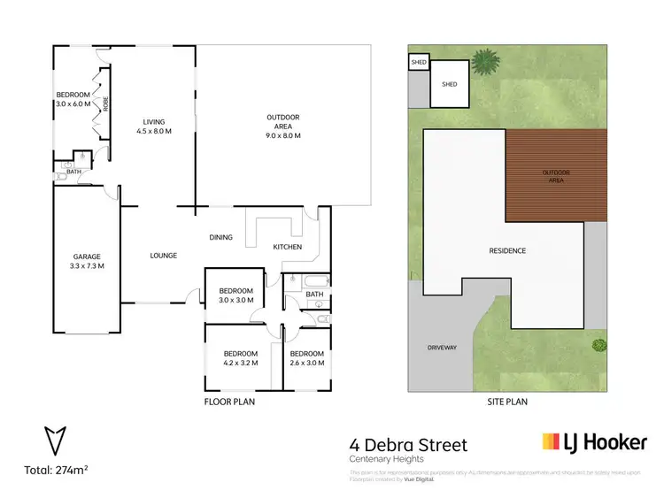 Floorplan of Homely house listing, 4 Debra Street, Centenary Heights QLD 4350
