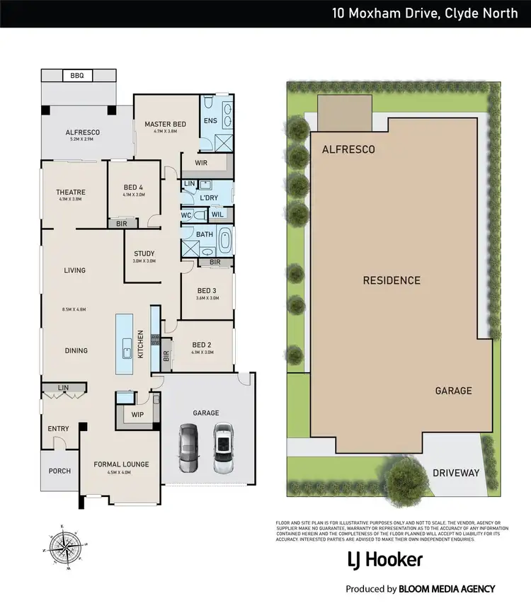 Floorplan of Homely house listing, 10 Moxham Drive, Clyde North VIC 3978