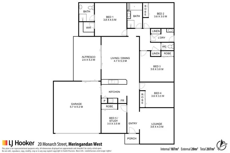 Floorplan of Homely house listing, 20 Monarch Street, Meringandan West QLD 4352