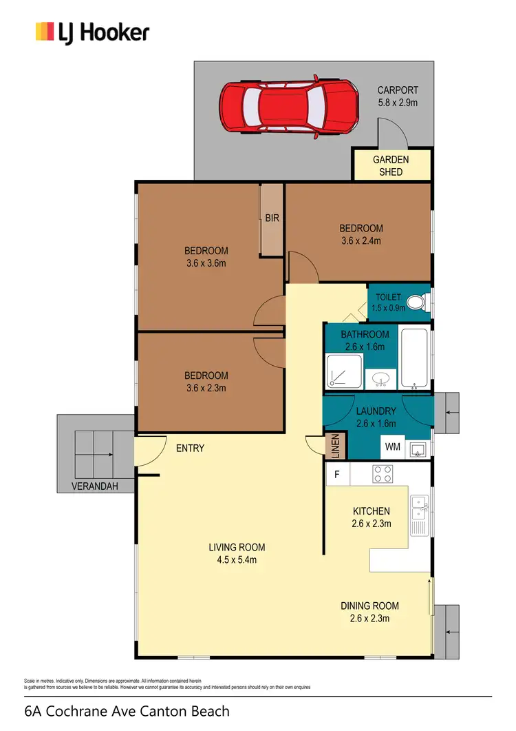 Floorplan of Homely house listing, 6a Cochrane Avenue, Canton Beach NSW 2263