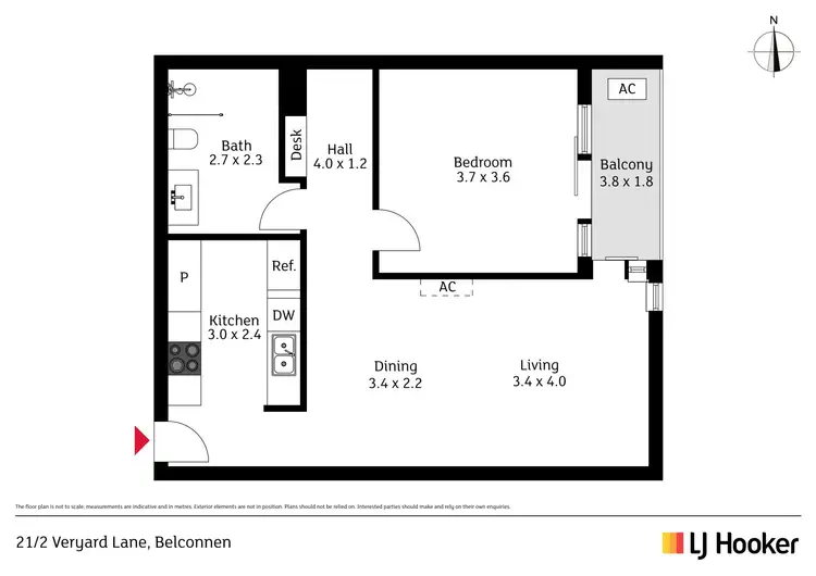 Floorplan of Homely unit listing, 21/2 Veryard Lane, Belconnen ACT 2617