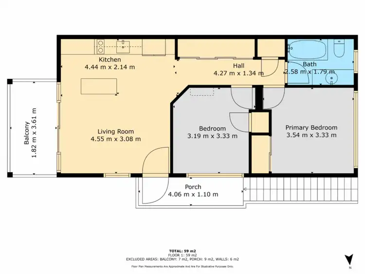 Floorplan of Homely unit listing, 4/24 Jubilee Parade, Diamond Beach NSW 2430